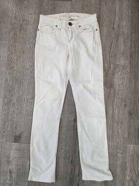 Guess Womens White Skinny Jeans Size 25 Charlie Fit Stretch Cotton Casual white
